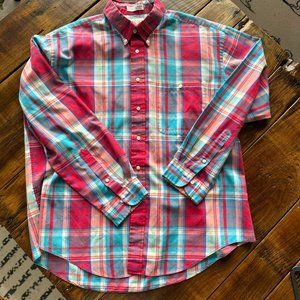 Alan Flusser Plaid Dress Shirt Vintage - Old Label!